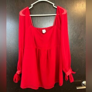 Red Maternity Shirt